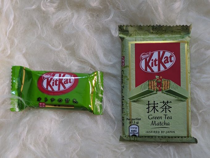 kitkat matcha thé vert comparaison