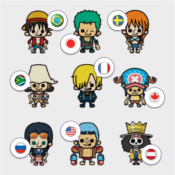 nationalités personnages de One Piece