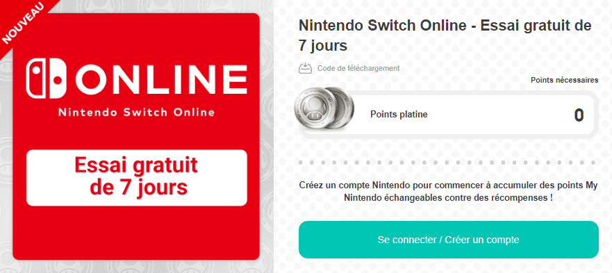 Abonnement Nintendo Switch Online Gratuit