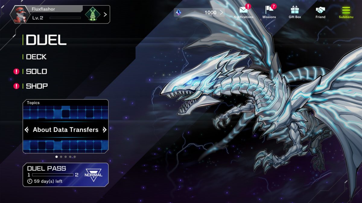 Yu Gi Oh Master Duel Transfert De Données