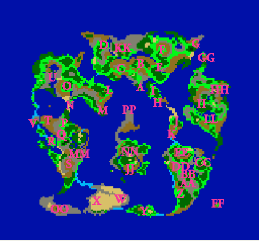 Dragon Quest V : Carte complète rétro