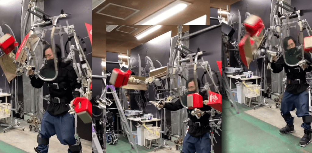 exosquelette japonais permett de boxer