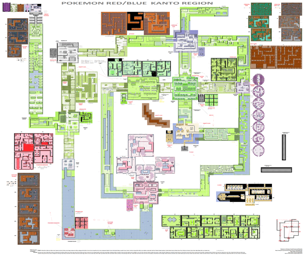 pokémon map Gen 1