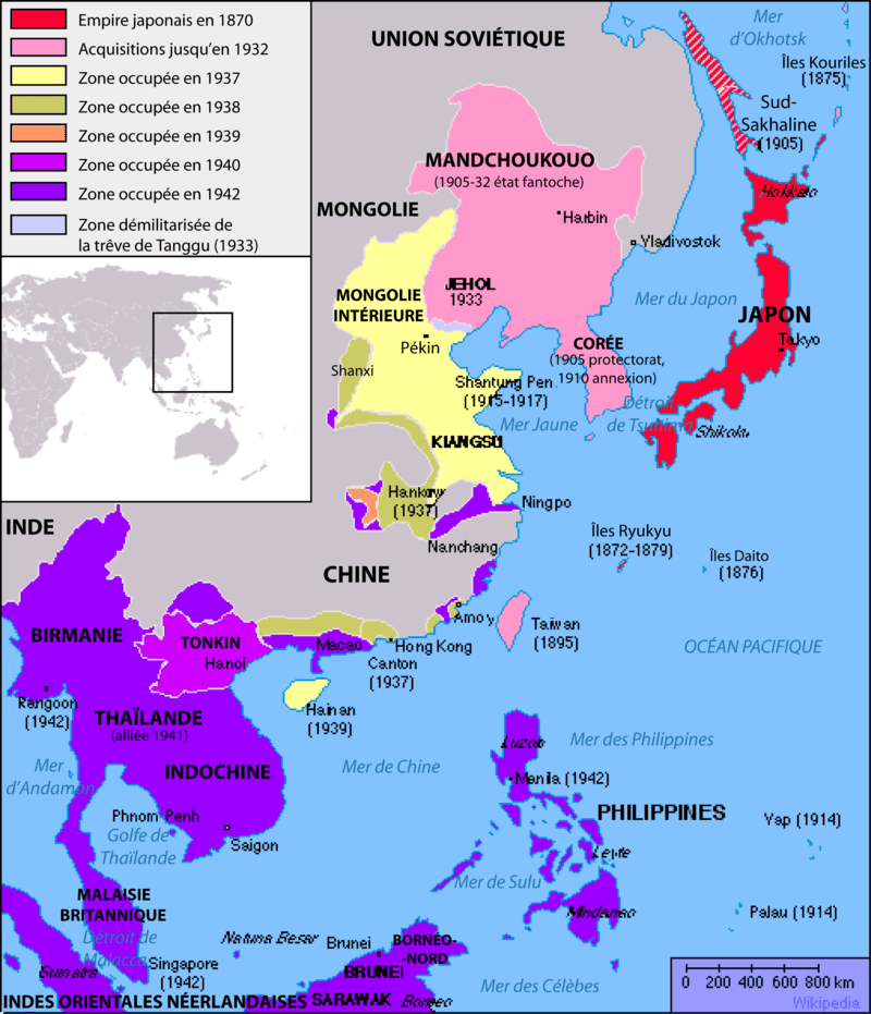 empire japonais carte