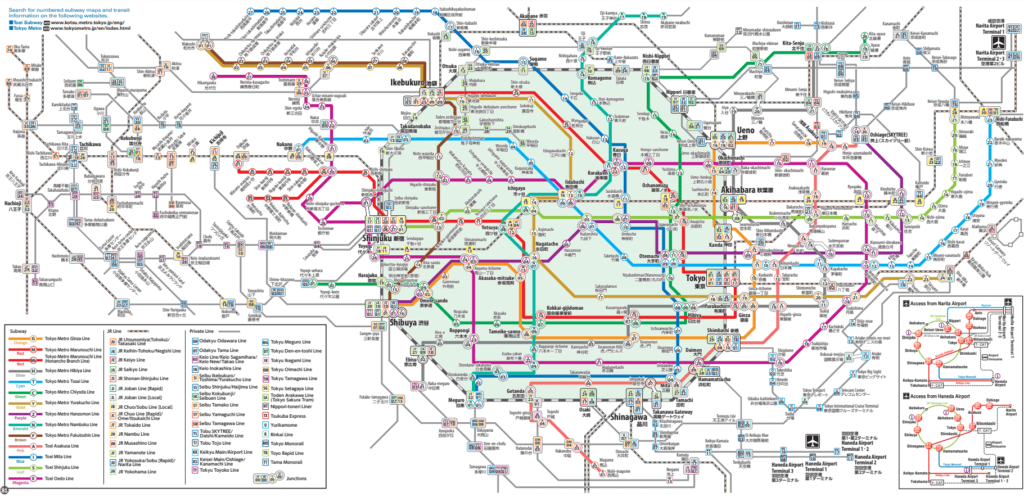 Plan du métro Tokyo