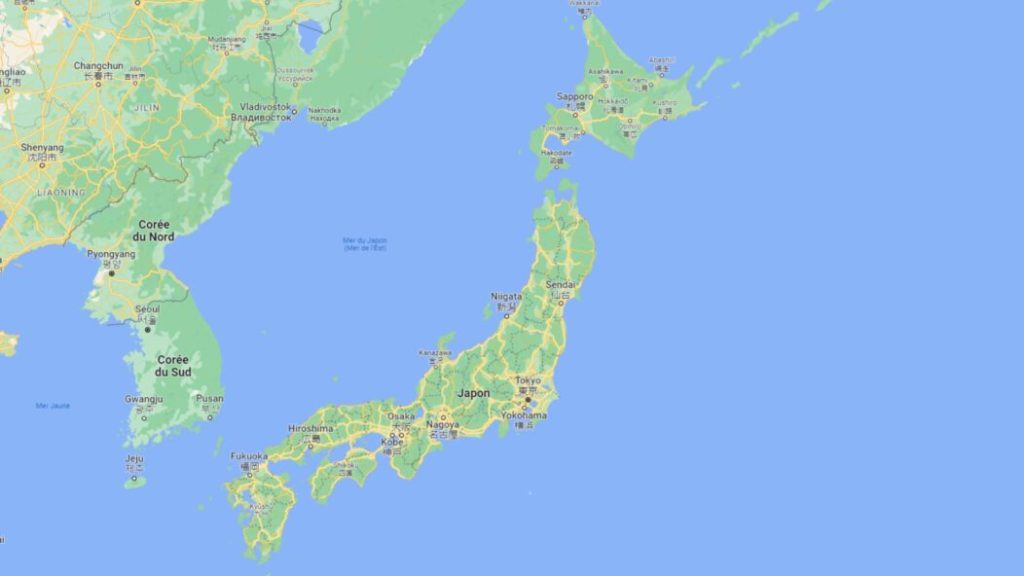 carte imprimable japon google map