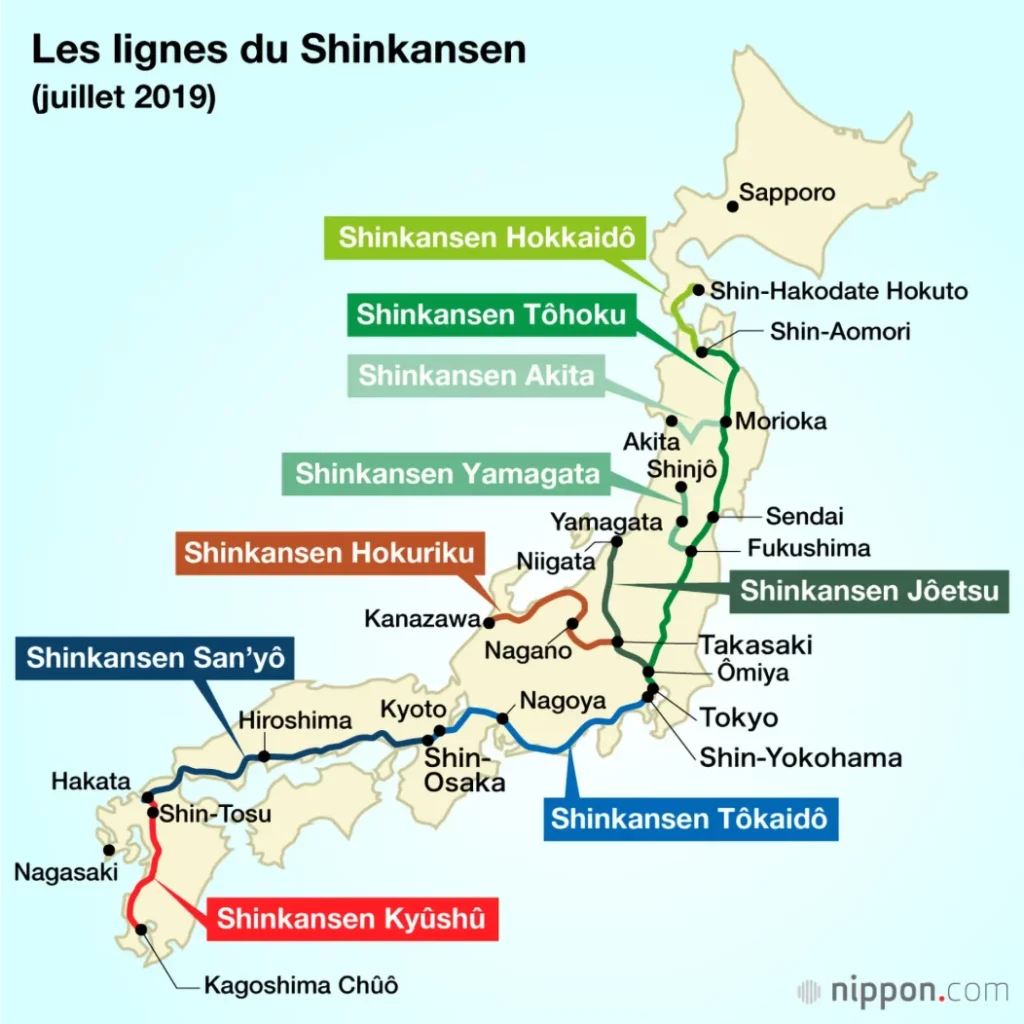 carte shinkansen japon