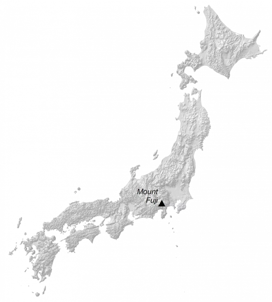 carte géo élévation japon