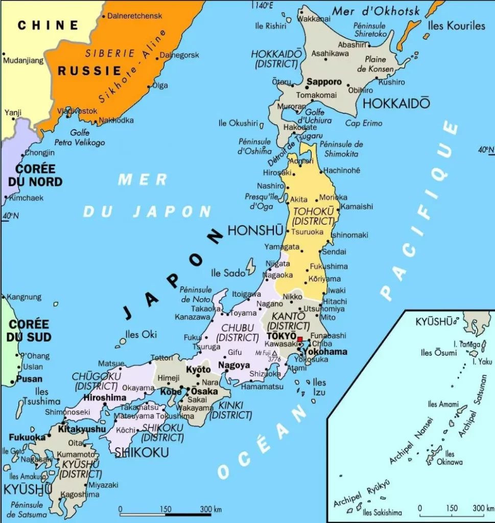 carte imprimable japon villes