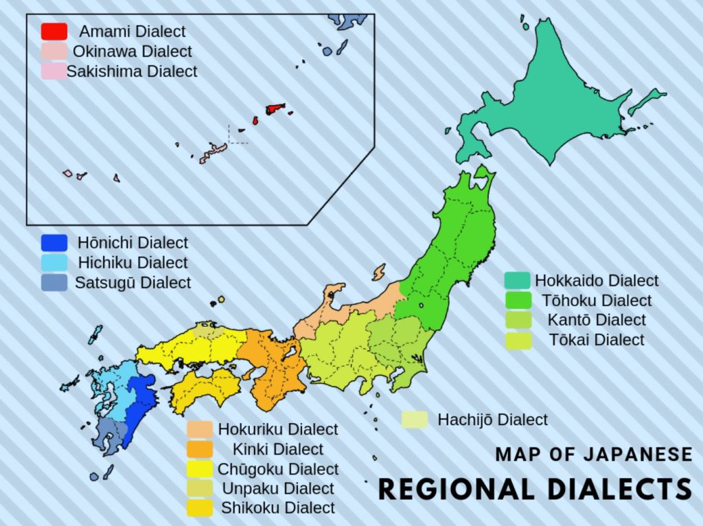 carte dialectes japon