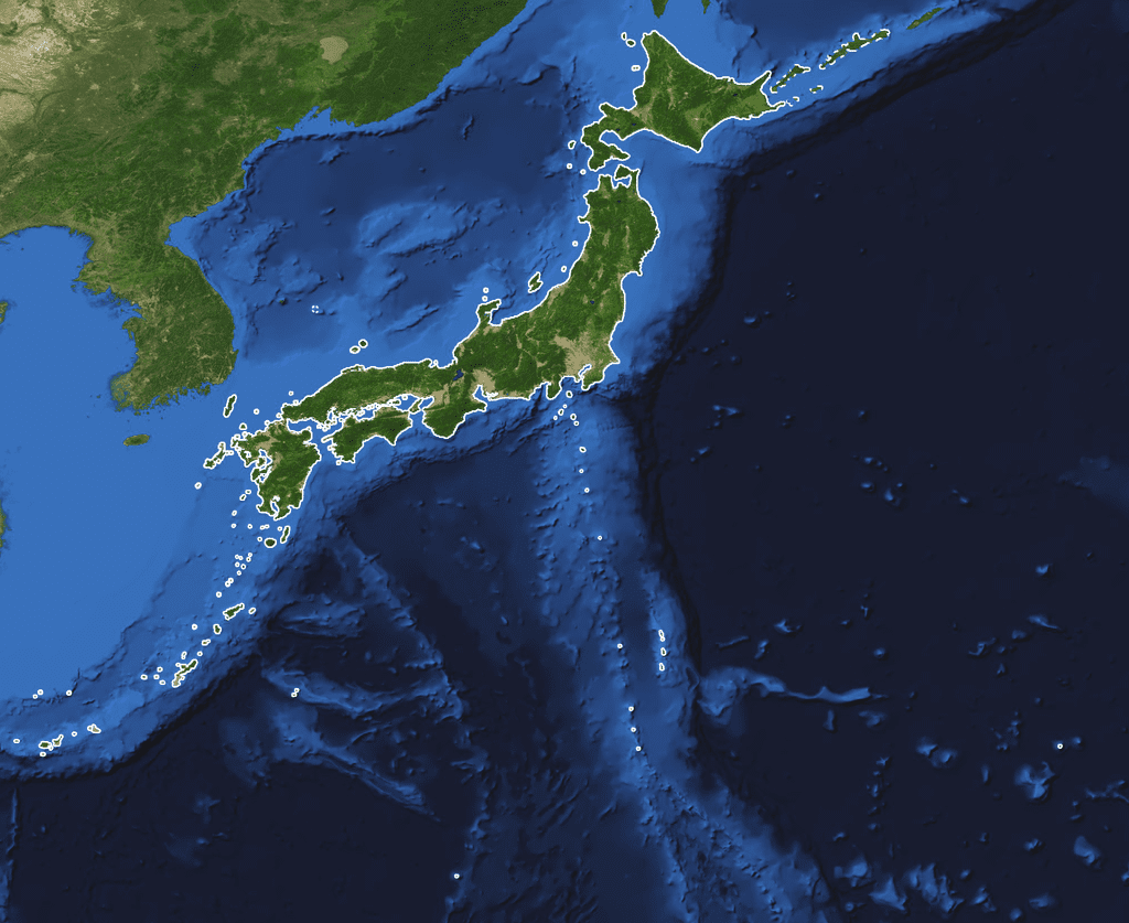 carte principales îles du Japon