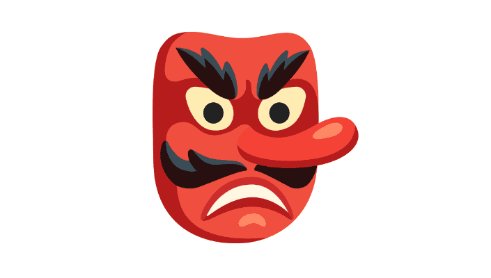 Emoji Tengu monstre