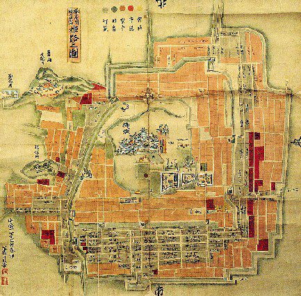 carte ancienne château japonais