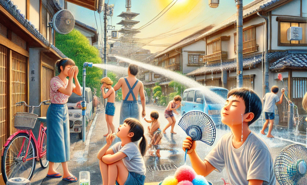 Japonais s'équipent pour rester au frais l'été