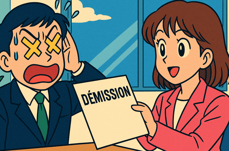 boîte peut démissionner à ta place