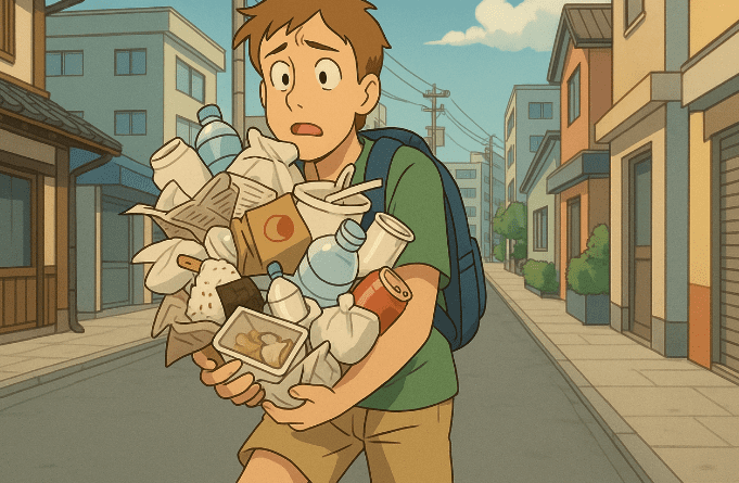 pas de poubelles au Japon