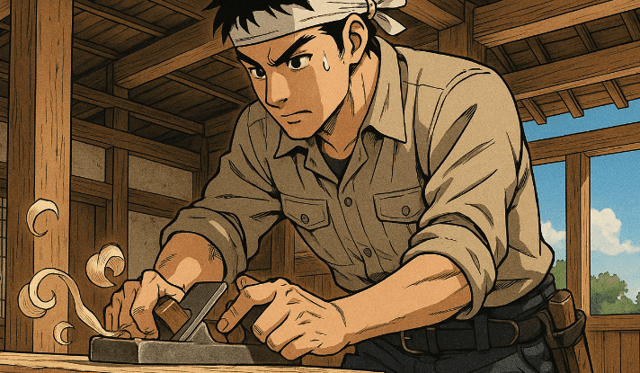 Charpentier au Japon