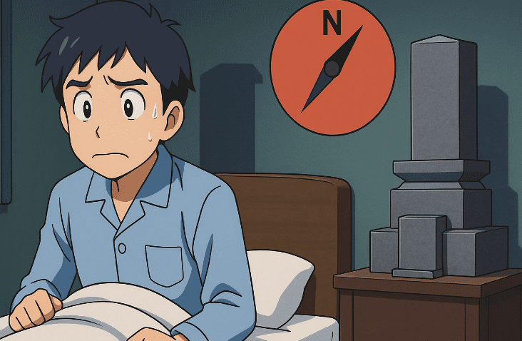 Japonais évitent de dormir la tête vers le nord