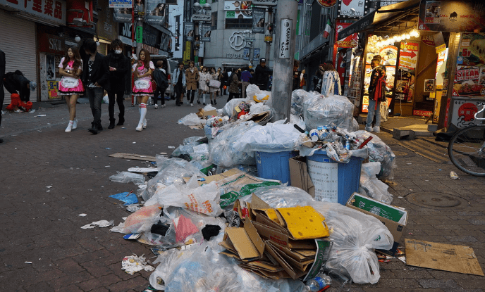 shibuya fait payer les poubelles